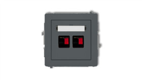 Deco Gniazdo Głośnikowe Podwójny Grafitowy Mat 28Dgg-2