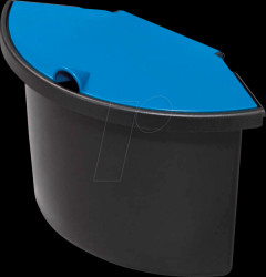 H6106093 Waste paper basket insert with lid, black, 2 litres