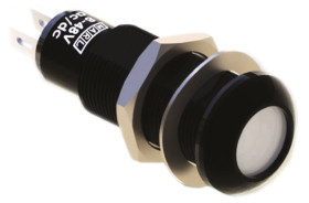 Lampka kontrolna do montażu panelowego 8 → 48V, zielona 9.6 x 8.7mm LED Czarny Końcówka lutownicza Marl