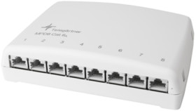 Patch panel, 8 x RJ45, horizontal, 1 row, (W x H x D) 164 x 40.5 x 110 mm, white, 100006984