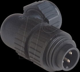CA 3 W LS 3-pin +PE mains plug, angled