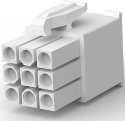 Plug housing, 9 pole, pitch 4.2 mm, straight, natural, 172169-1