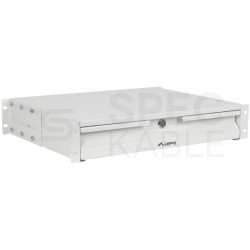 Szuflada z zamkiem do szafy RACK 19" 2U 360mm szara na narzędzia, sprzęt i dokumenty Lanberg