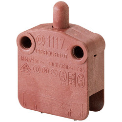 Marquardt 1117.0201 16 6A IP40 Momentary Pushbutton SPST On-Off Faston Brown