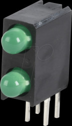 L-7104MD/2GD LED component, green, 3 mm, 20 mcd, 40°