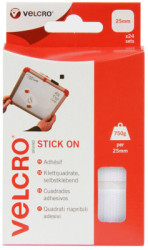 Velcro squares kit, shelf life up to 750 g, (W x H) 25 x 25 mm, VEL-EC60235