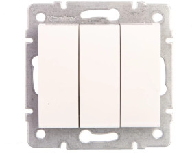 LOGI Łącznik potrójny śrubowy 10AX 250V biały 021090102 25076