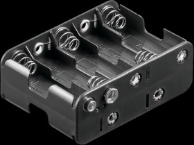Holder for 10 Mignon batteries (AA), push-button