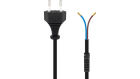 Kabel Z Wtyczką Euro Do Montażu, 1,5 M, Czarny - Wersja Kolorystyczna Czarny