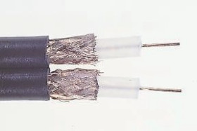 Kabel koncentryczny, 100m, RG59, Polichlorek winylu PVC, Czarny Bez zakończenia Bez zakończenia 100m, RS PRO Bez