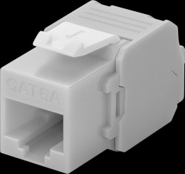 90693 Keystone module Cat.6a UTP, RJ45 jack / LSA, gray