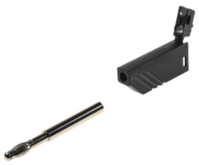 Adapter z wtykiem bananowym Męski Śruba typ Wtyk bananowy Czarny 16A Hirschmann Test & Measurement rozmiar 4 mm