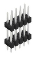 Pin header, 10 pole, pitch 2.54 mm, straight, black, 10057174