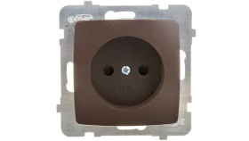 Karo Gniazdo Pojedyncze B/U Z Przesłonami Czekoladowy Metalik Gp-1Sp/M/40