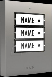 KTF 3 S Doorbell push-button, 3-family house, silver