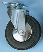 Koło samonastawne średnica kabla 75mm Płyta Tente 55kg wysokość całkowita 100mm