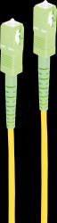 BS07-101012 FO patch cable, simplex, SC / SC, APC, 9/125µ, OS2, yellow, 0.5m