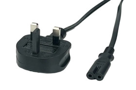 Przewód zasilający Wielka Brytania AC-UK IEC C7 - POSAC-C7UK30BK czarny 3m