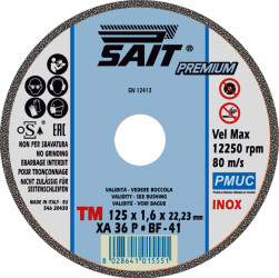 Tarcza ścierna Tarcza tnąca 125mm SAIT 1.6mm