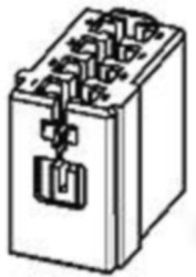 Socket, unequipped, 8 pole, straight, 2 rows, black, 1355526-2
