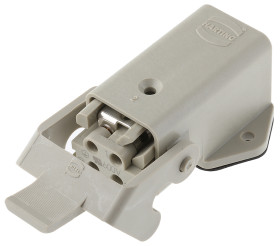 Wzmocnione złącze zasilania 3 + PE-pinowe HARTING 10A 230 → 400 V. Żeński