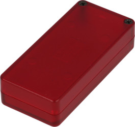 ABS miniature enclosure, (L x W x H) 65 x 30 x 15 mm, red/transparent, IP54, 1551CTRD