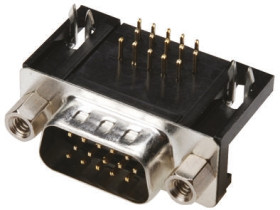 ASSMANN WSW Złącze D-sub A-HDS 62-pinowe Kąt prosty 2.41 mm Pitch Otwór przelotowy Złoty Męski