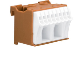 Blok samozacisków fazowy brązowy 2x16+8x4 mm2 szerokość 45mm QuickConnect KN10P HAGER