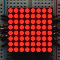 Small 1.2&quot; 8x8 Ultra Bright Red LED Matrix - KWM-30881CVB