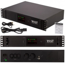 Zasilacz awaryjny UPS RACK 19" 2U 480W / 850VA AVR + 1x akumulator AGM 9Ah VOLT