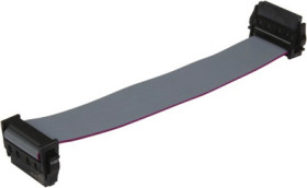 Connection cable, 0.1 m, female connector, 40 pole angled to female connector, 40 pole angled, AWG 30, 33152441000044