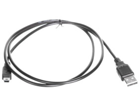 Kabel połączeniowy miniUSB 2.0 /Canon/ Typ USB A/miniUSB B(5pinów), M/M czarny 1,8m AK-300130-018-S