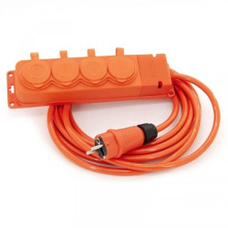 Przedłużacz budowlany 4-gniazdowy IP44 16A 230V H07BQ-F 3*2,5 10M 2OW16104P