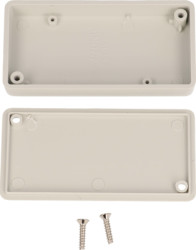 ABS miniature enclosure, (L x W x H) 80 x 40 x 15 mm, light gray (RAL 7035), IP54, 1551LGY