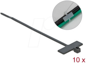 18959 Cable ties, can be labelled, 200 x 2.5 mm, black, 10 pieces