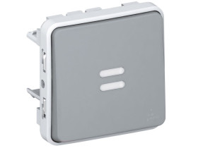 PLEXO IP55 Przycisk pojedynczy podświetlany szary 069542 LEGRAND