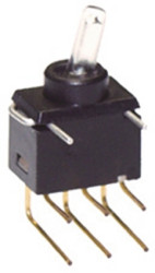 Przełącznik migowy przechylny Wł.-wł. SPDT NKK Switches Płytka drukowana długość przełącznika 3.8mm