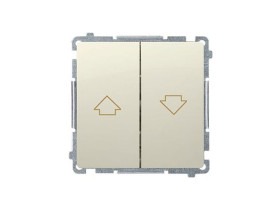 SIMON BASIC Wyłącznik roletowy zwierny przycisk (moduł) 10AX 250V zaciski śrubowe beżowy BMZ1.01/12 KONTAKT SIMON