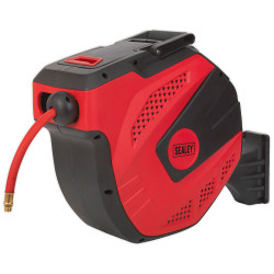 Sealey SA824 Auto Rewind Control Air Hose Reel 30mtr &#xD8;10mm - Rubber Hose