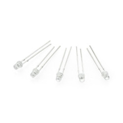 Dioda LED 3mm niebieska migająca clear - 5szt.
