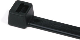 Cable tie, PA, (L x W) 140 x 2.5 mm, bundle-Ø 35 mm, black, -40 to 85 °C, 138-00019