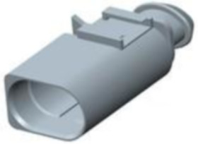 Plug, unequipped, 2 pole, straight, 1 row, brown, 1-1703543-0