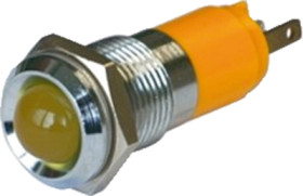 Signal light, 24 V (AC), 24 V (DC), yellow, 1 cd, Mounting Ø 14 mm, LED number: 1, 192A0352