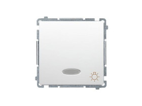 SIMON BASIC Wyłącznik zwierny przycisk "światło" podświetlany biały BMS1L.01/11 KONTAKT SIMON