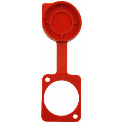 Cliff CP30285R Universal dust cover cap for feedthrough connectors, red