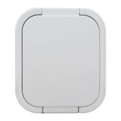 Gniazdo pojedyncze n/t 2P+Z, bryzgoszczelne z klapką B2, IP54, NT-16B2, biały,OR-OE-7805/W
