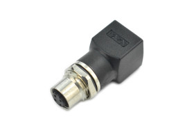 RJ45 Female to M12 4 Pin Female Adapter
