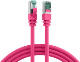 Patch cable, RJ45 plug, straight to RJ45 plug, straight, Cat 6A, S/FTP, LSZH, 0.5 m, magenta, MK6001.0,5MA