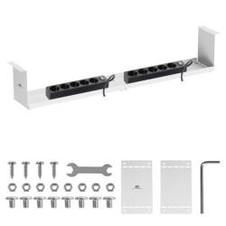 Kompaktowy organizer podbiurkowy na kable Maclean, max. obciążenie 5kg, biały, MC-107 W