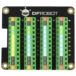 GPIO Terminal Block HAT with LED indicators